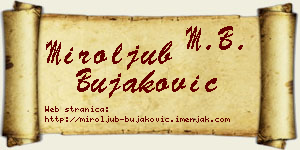Miroljub Bujaković vizit kartica
